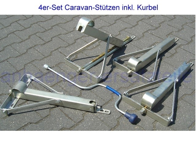 4er-Set Wohnwagen-Stützen inkl. Handkurbel